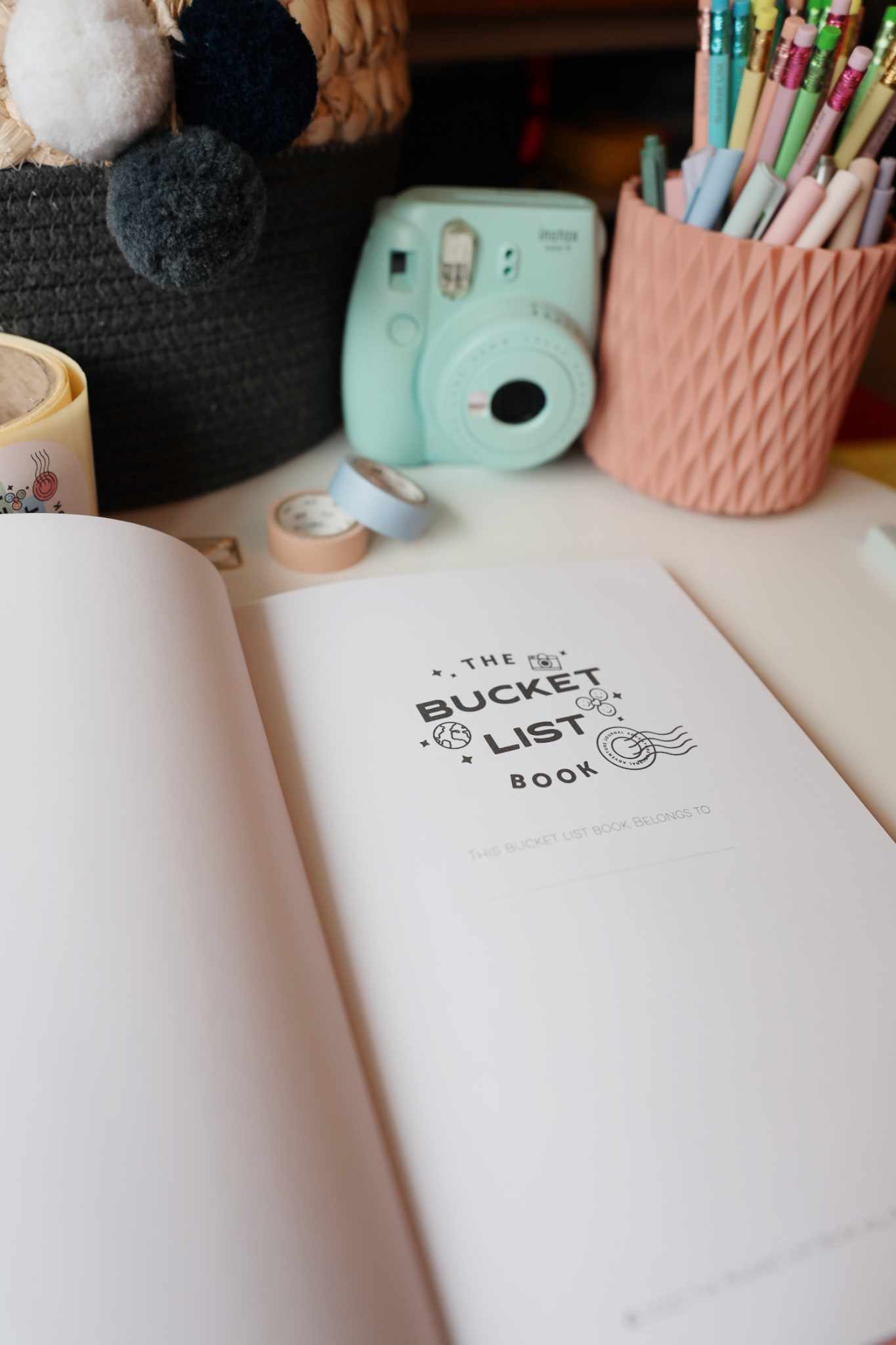 THE BUCKET LIST BOOK - HARDCOVER PINK PERSONALISED JOURNAL
