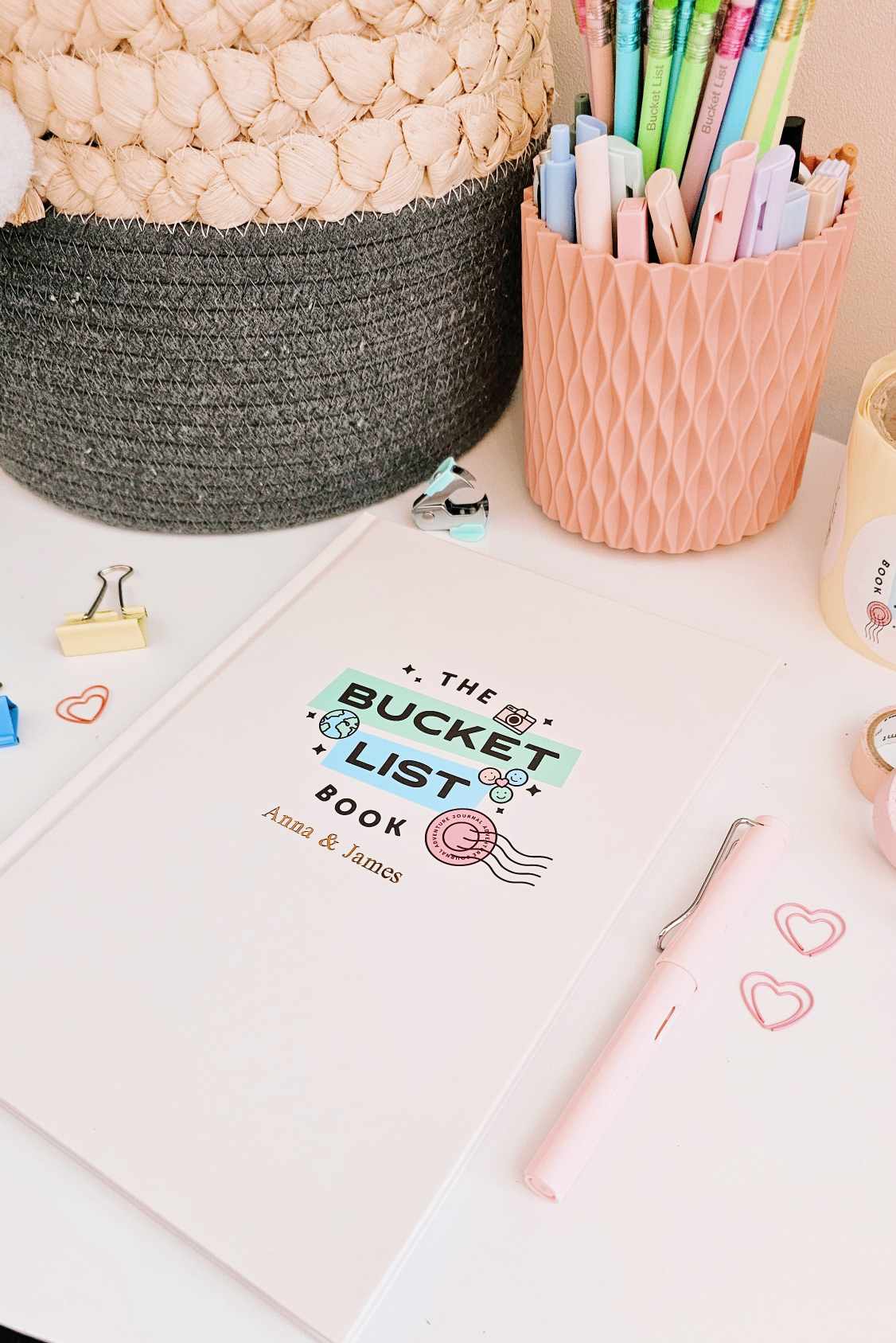 THE BUCKET LIST BOOK - HARDCOVER CREAM PERSONALISED