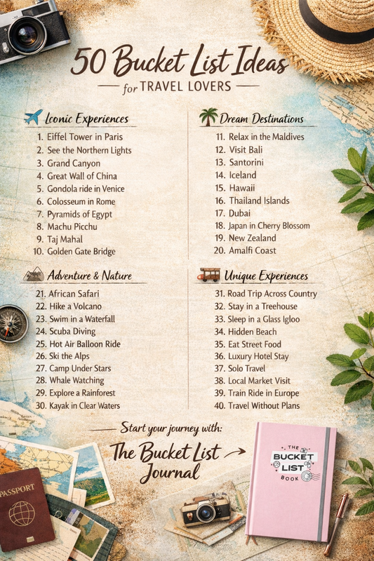 50 Bucket List Ideas for Travel Lovers