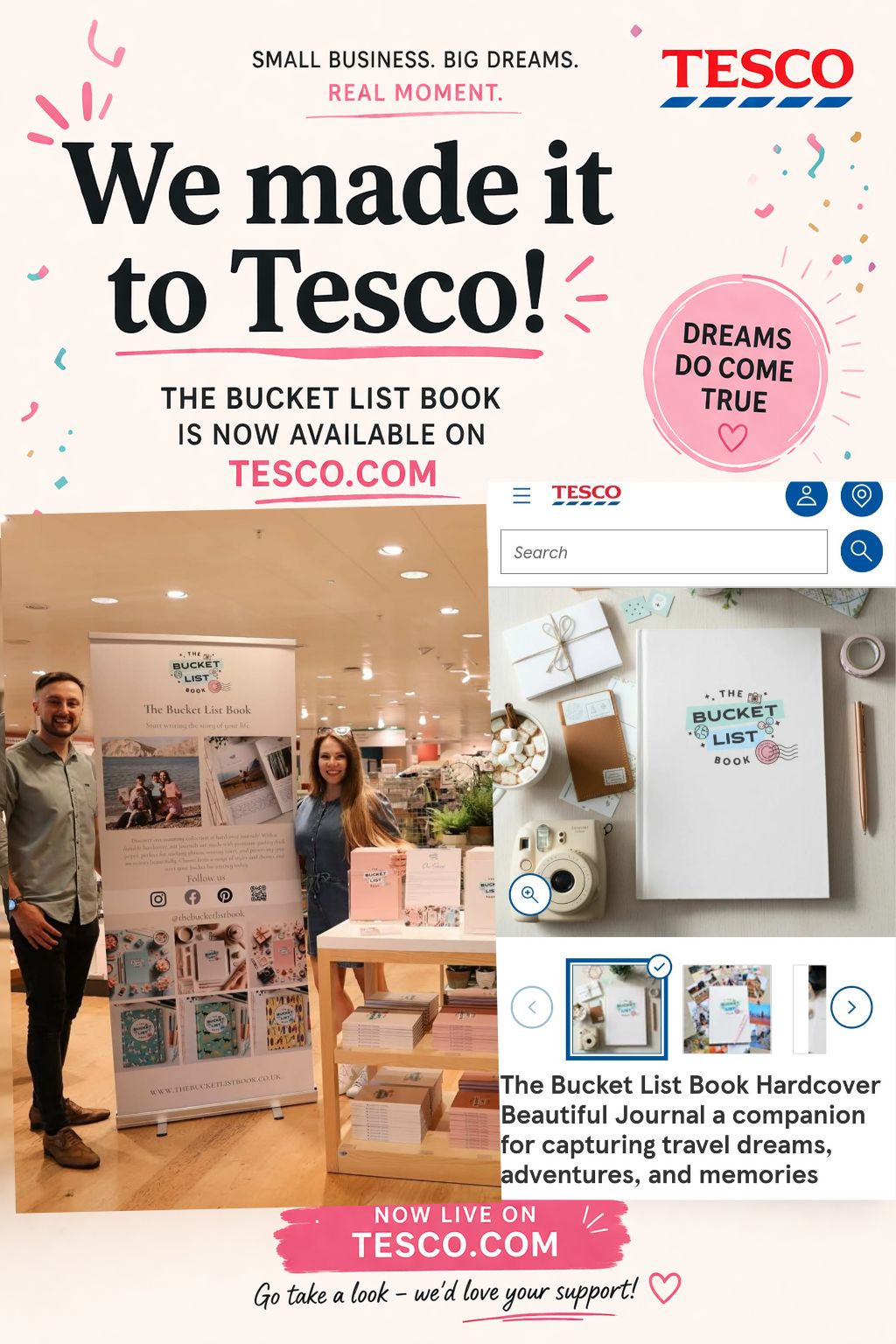 A Dream Come True: Our Bucket List Book Lands on Tesco