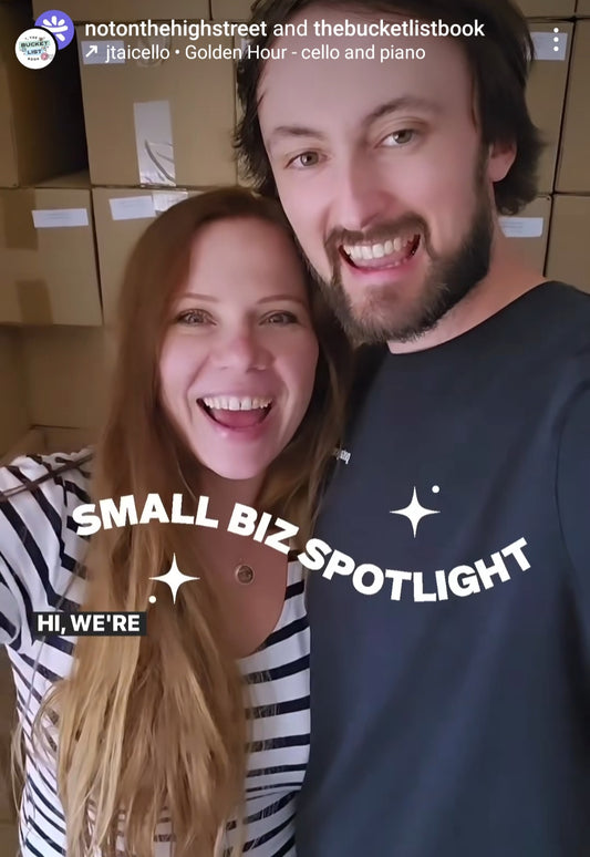 The Bucket List Book  was featured on SMALL BIZ SPOTLIGHT on Not On The Hight Street  today!