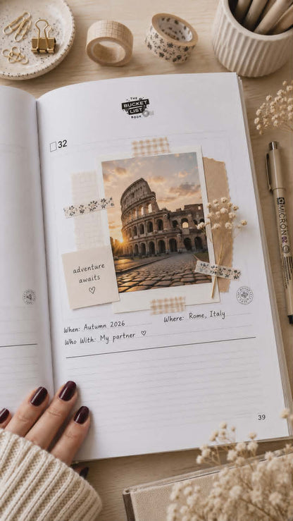 The Bucket List Book – Personalised Premium Hardcover Journal